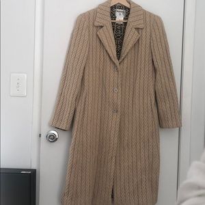 Chanel Tan Wool Overcoat sz 40